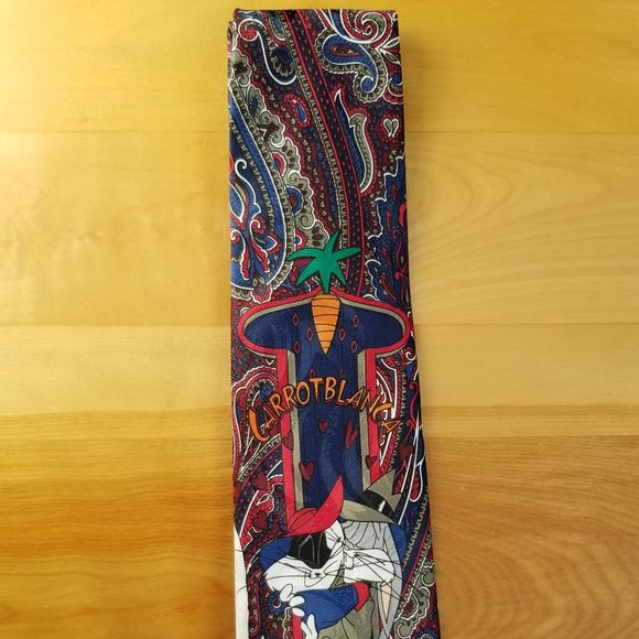 Looney tunes Bugs Bunny CarrotBlanca necktie - Picture 2 of 5